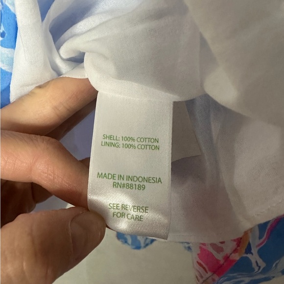 New Lilly Pulitzer Alessia Cotton Dress Multi Bahamian Rhapsody Size Large - Picture 6 of 9
